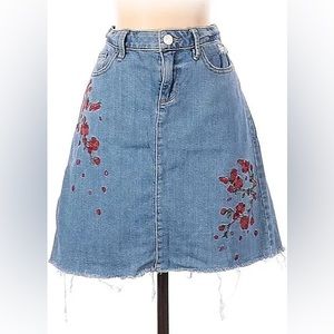 Floral women’s denim skirt